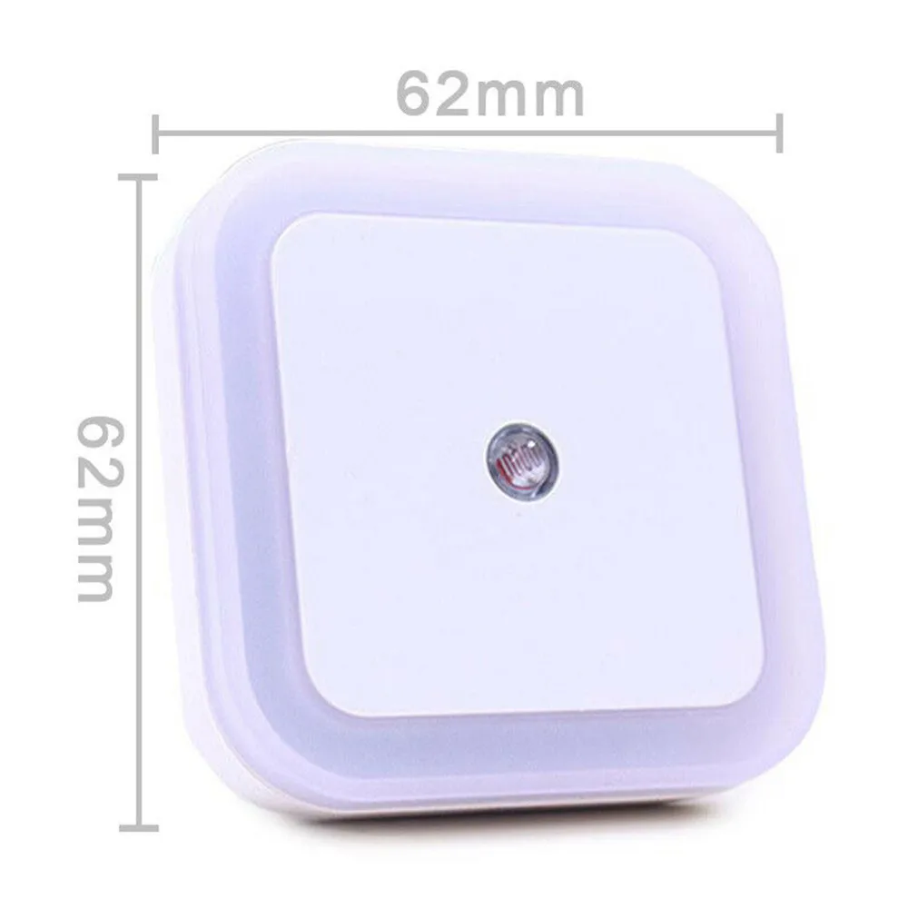 ZANCAKA 1pc Light Sensor AUTO Control Mini Night Light EU US UK Plug Novelty Square Baby Kids Children Bedroom Lamp Moon Lights