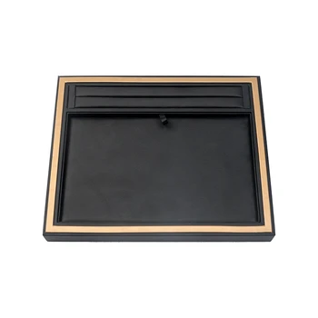 

Golden Edge Black Brushed Jewelry Pendent Display Tray Women Earring Bracelet Wedding Ring Showcase Organizer Jewellery Stand