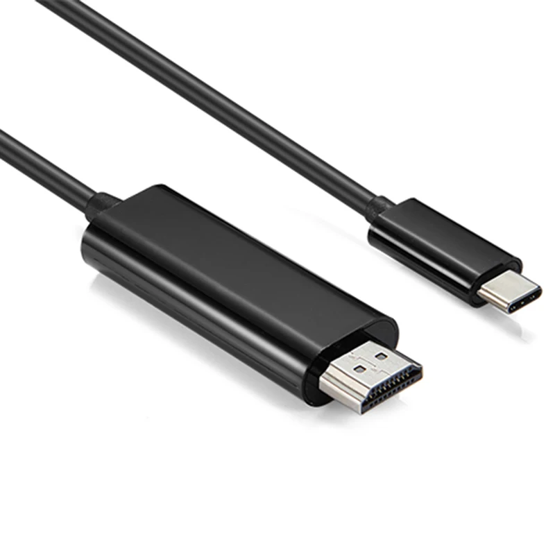 FFYY-Usb-C type C Usb 3,1-Hdmi 4K 2K Hdtv кабель для Mac портативный плоский кабель шнур черный