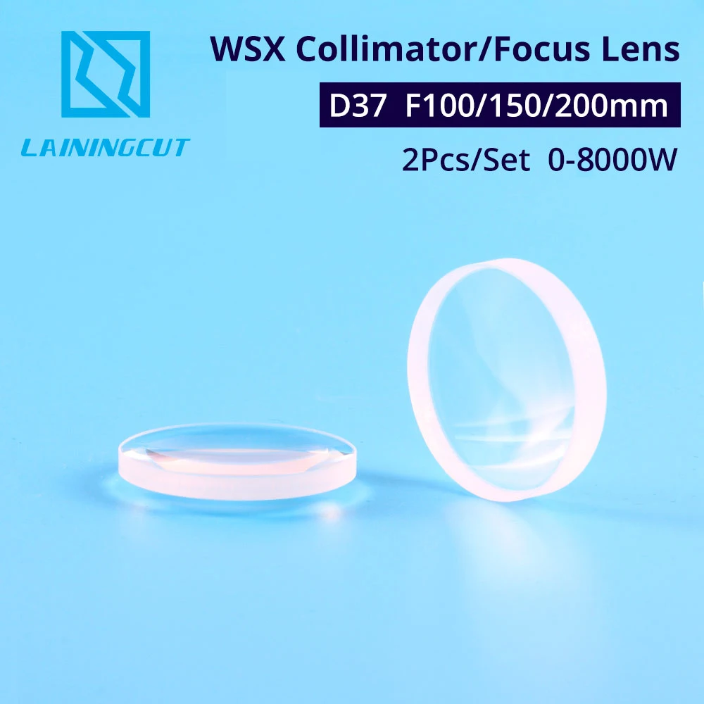 Фокусные линзы WSX оригинального качества/Коллиматорные D37 F100 150 200 мм 0-8000 Вт