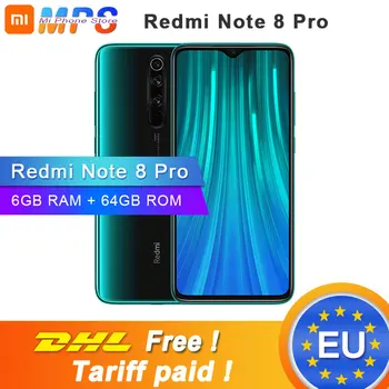 In Stock ! Xiaomi Redmi Note 8 Pro 6GB 64GB 64MP Quad Rear Camera Smartphone MTK Helio G90T Octa Core 4500mAh Battery NFC