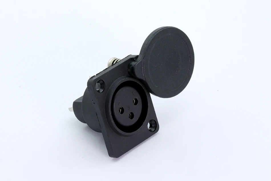 Разъем XLR 50 шт., 3 контакта, гнездо XLR, панельный Тип крепления, с защитной крышкой, для аудио/видео