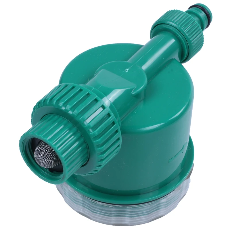 

1 Set(7 Pcs)Home Garden Irrigation Drip Timer Pipe Splitter 4 Way Tap Connectors Quick Connector 3/4 Screw Thread Interface