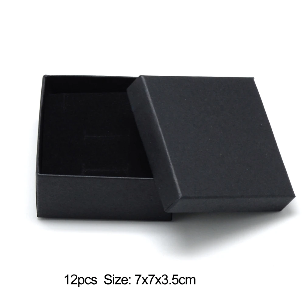 24-Pack Black Jewelry Gift Boxes – 8x5x2.7cm Rectangle Display Cases With Sponge Insert For Necklaces, Rings & More