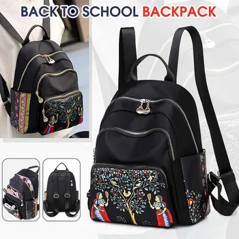 

Women Fashion Printed Elephant Backpack Canvas School Backpack For Teenager Girls Knapsack Bookbag Trip Laptop Back Bag Mochila