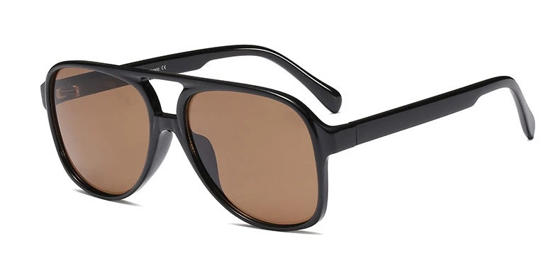 Lunettes De Soleil Vintage Pilote Carrées - Protection UV400 - Monture Surdimensionnée Rétro Pour Femmes Et Hommes