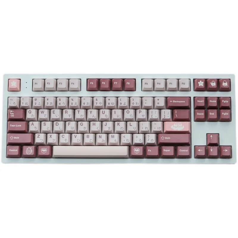 Chaves Gmk Daifuku Keycaps Cereja Perfil Pbt Tintura Sublimação Teclado Mecânico para mx Switch com 1.75u 2u Shift 120 - Imagem 3
