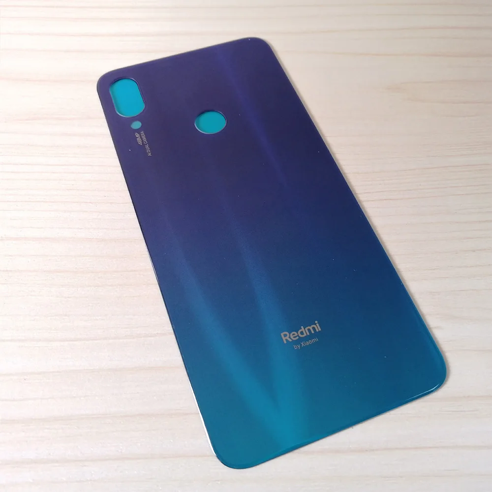 Для Xiaomi Redmi note 7 Крышка батарейного отсека задняя стеклянная панель Задняя Дверь Корпус чехол для Redmi note 7 задняя крышка батарейного отсека дверь - Цвет: Blue redmi Note 7