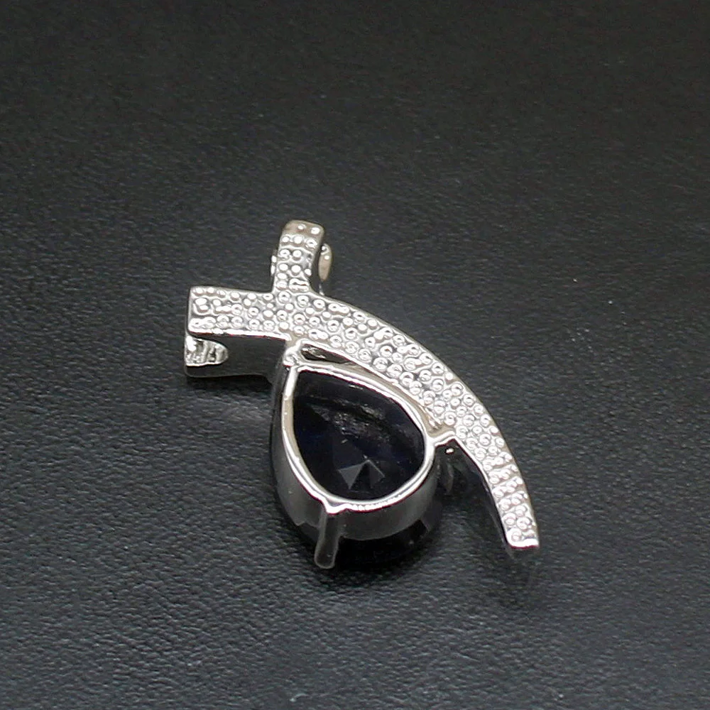 Gemstonefactory Jewelry Big Promotion 925 Silver Royal Sapphire Blue Opal Women Ladies Gifts Necklace Pendant 20214514