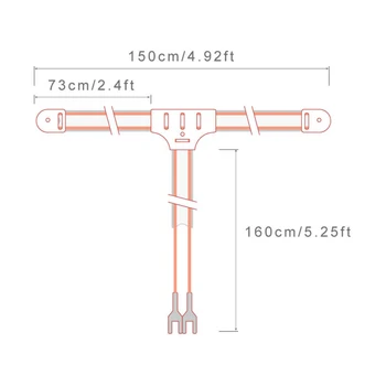

FM Dipole Antenna Indoor T-Type Sound Radio Stereo Receiver 300 Ohm Transformer