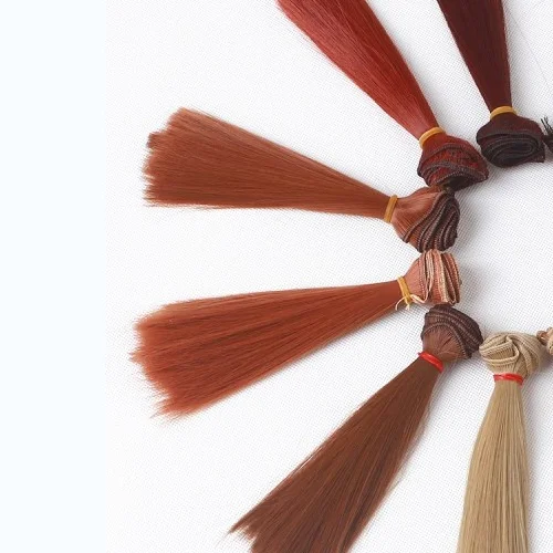 15*100cm DIY Hair For Dolls Long Straight High Temperature Fiber Wigs BJD SD Doll Accessories  Kids Toys Tresses Hairs For Girls 2