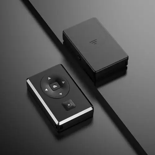 Беспроводной Bluetooth селфи Камера спуска затвора страницы поворотный пульт дистанционного управления для телефона - Цвет: Черный