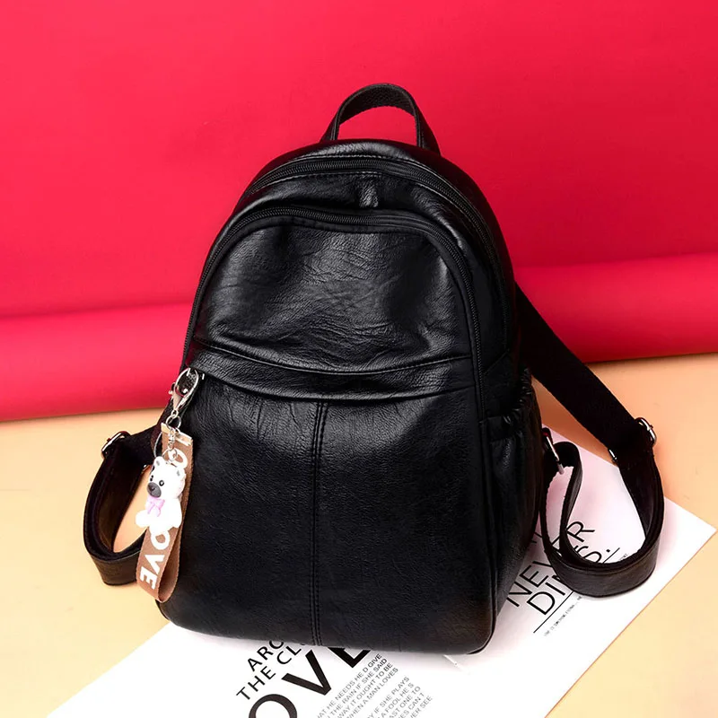 Модный женский рюкзак, дизайнерская Высококачественная мягкая кожаная женская сумка, модные школьные сумки, рюкзаки дорожные сумки большой емкости