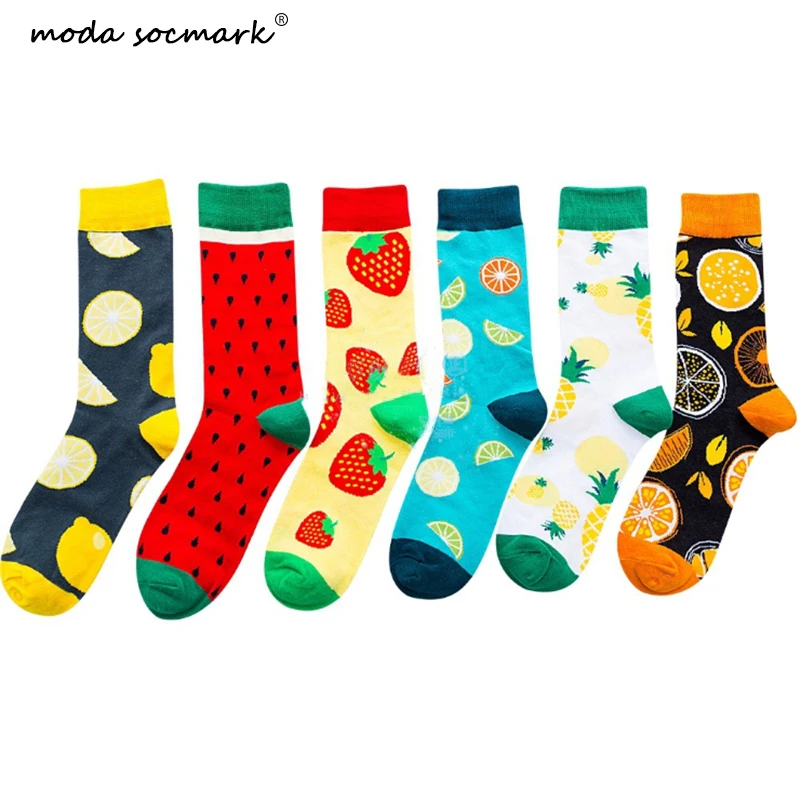 Забавные женские носки Moda Socmark в стиле Харадзюку из чесаного хлопка повседневные