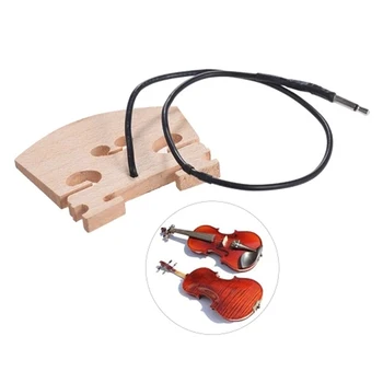 

Violin Bridge with Internally Mounted Piezo Pickup for 4/4 Full Size Electric Violin Parts Replacement Bridges Set Accessories