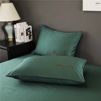 

High end embroidery 100% Silk Pillowcases Envelope solid color Silk Pillow Case Pillowcase for Healthy Sleep Multicolor
