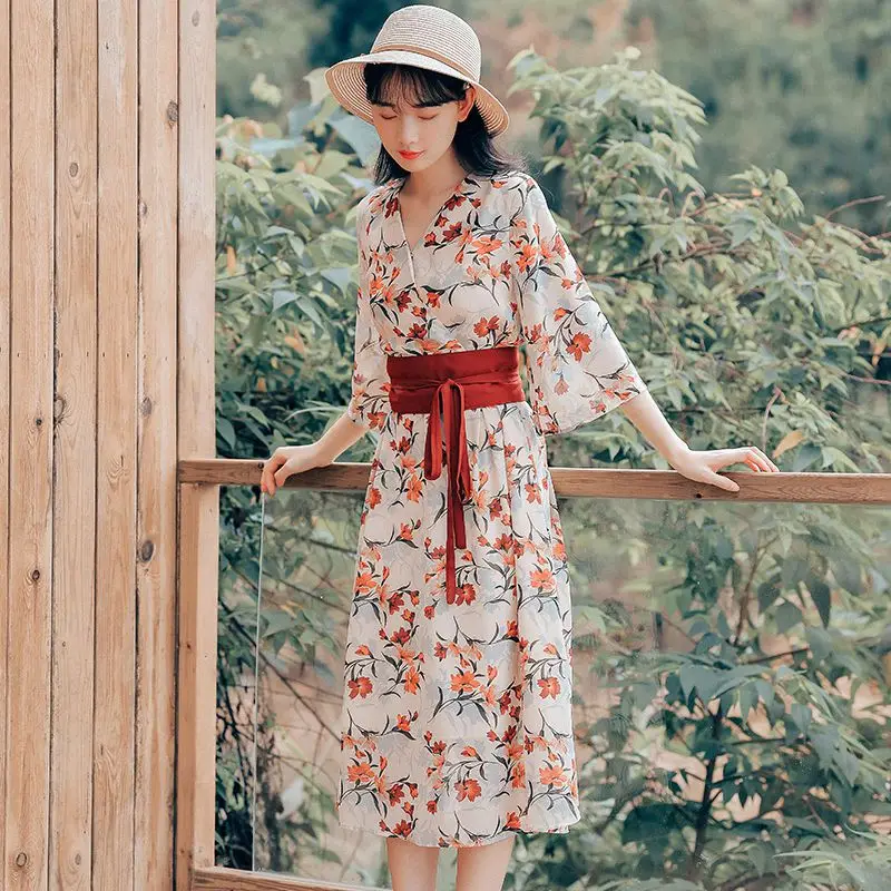 Кимоно японское кимоно mujer yukata японское кимоно платье кимоно feminino японский стиль кимоно для женщин - Цвет: color2