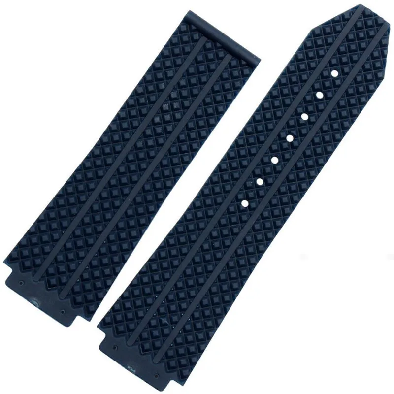 

Watch accessories Silicone strap for Hublot HUBLOT rubber strap convex black white blue