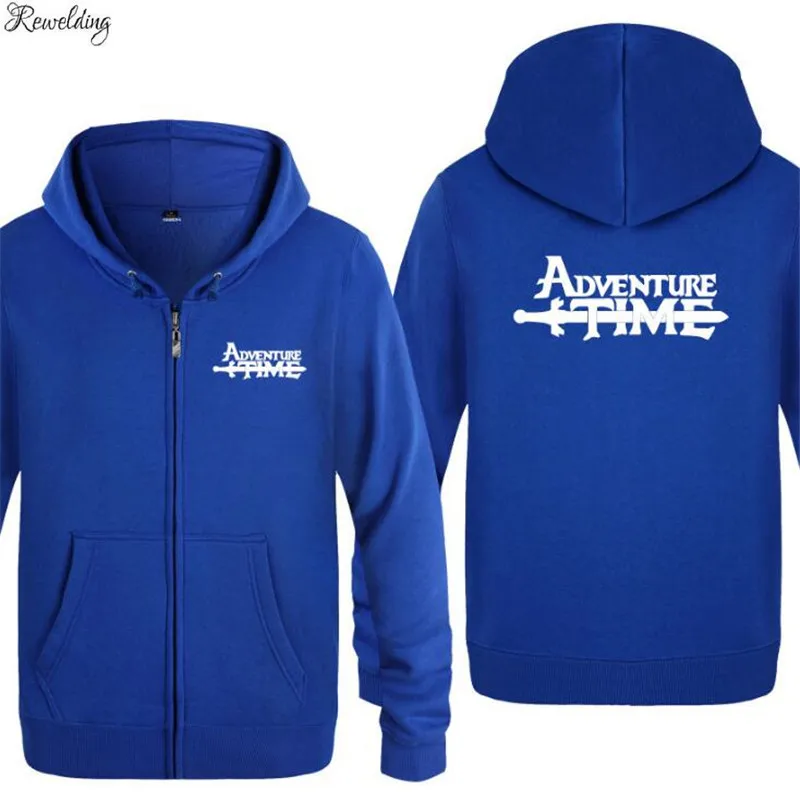 

Hoodie Men Anime ADVENTURE TIME Printed Zipper Mens Hoodies Fleece Long Sleeve Jacket Coat Winter Skate Sweatshirt Tracksuit