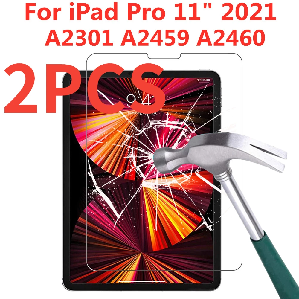 tablet tripod 3PCS 9H Hardness Tempered Glass For iPad Pro 11 Inch 2021 Screen Protector A2301 A2459 A2460 Explosion Proof HD Protective Film touch pen tablet Tablet Accessories