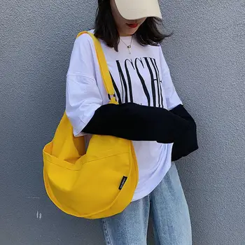 

DIINOVIVO Fashion Women Canvas Bags Simple Messenger Bags Shoulder Bags New Female Casual Soft Zipper Handbags Totes WHDV1511