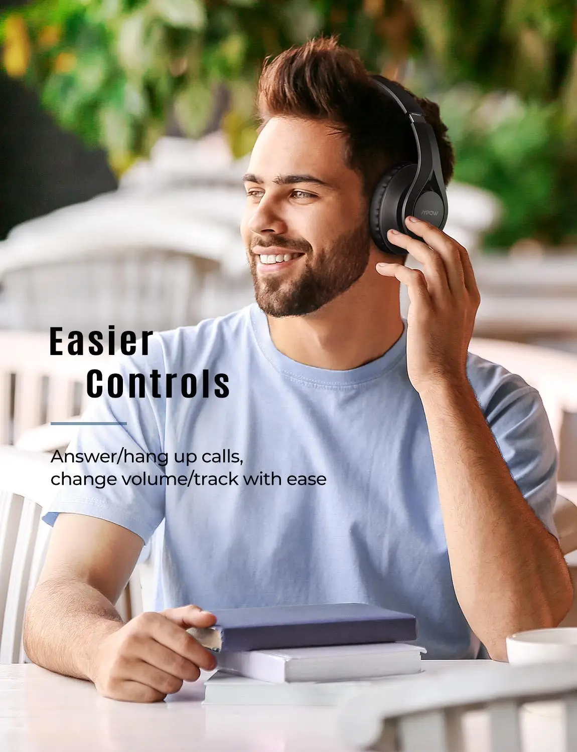 Mpow 059 Pro Wireless Headphone Bluetooth 5 0 Over Ear Headphones with Built in Mic 60Hrs Playing Time for Office Online Class