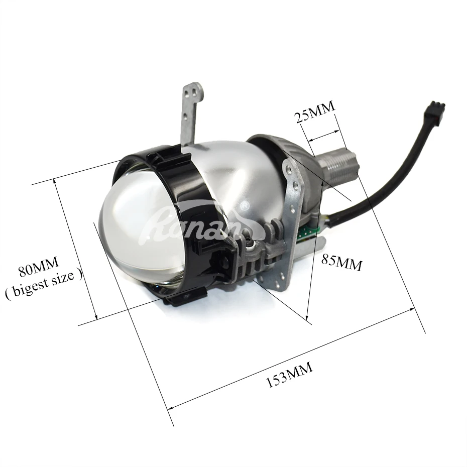 Ронан обновления Мини би светодиодный объектив проектора 5000K белые