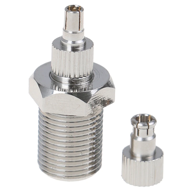 1PC F Female To TS9 & CRC9 Male Plug Coaxial Adapter RF Connector Nickel Plated