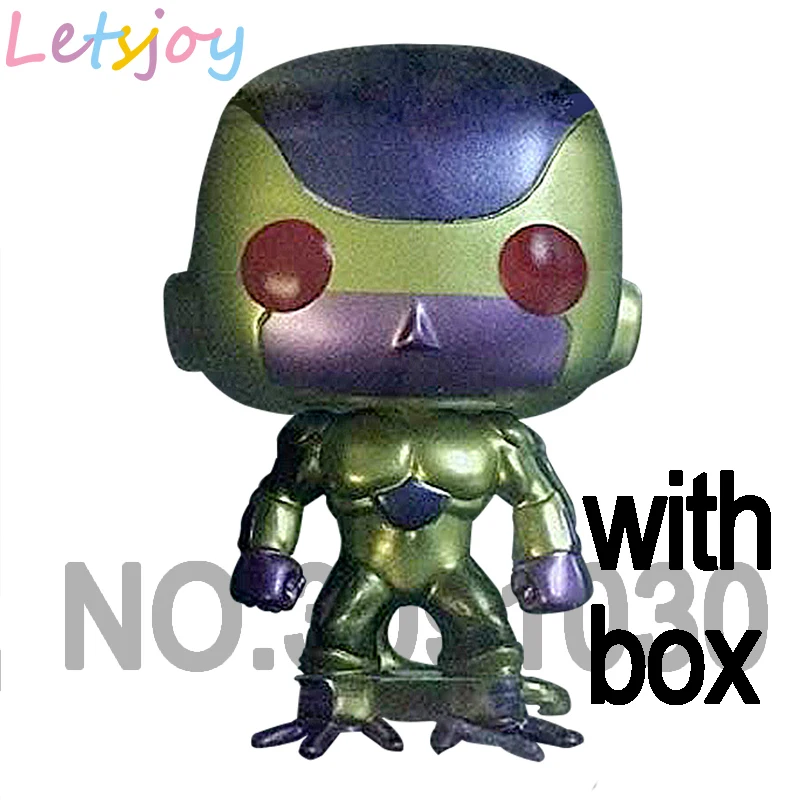 34 with box Официальный Золотой Красный глаз Frieza broly 15 см поп dragon ball Vegetto son guko GOHAN letsjoy Vegeta фигурка милая кукла - Цвет: 34 with box