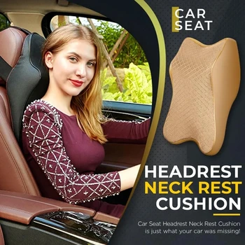 

Car Cushion Neck Pillow Car Seat Headrest Neck Rest Memory Foam Cars Neck Pillow Breathable Neck Support Cushion