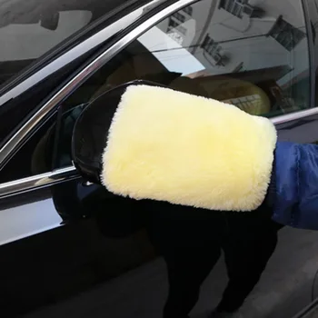 

Hot Double-sided wool Car Detailing Soft Washing Mitten Washing Glove Cleaning Tools