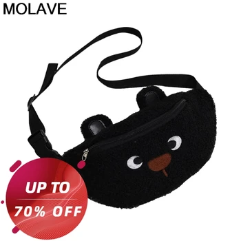 

Molave fanny pack cartoon zipper waist pack corduroy pocket solid wild shoulder crossbody bag carteras mujer de hombro y bolsos