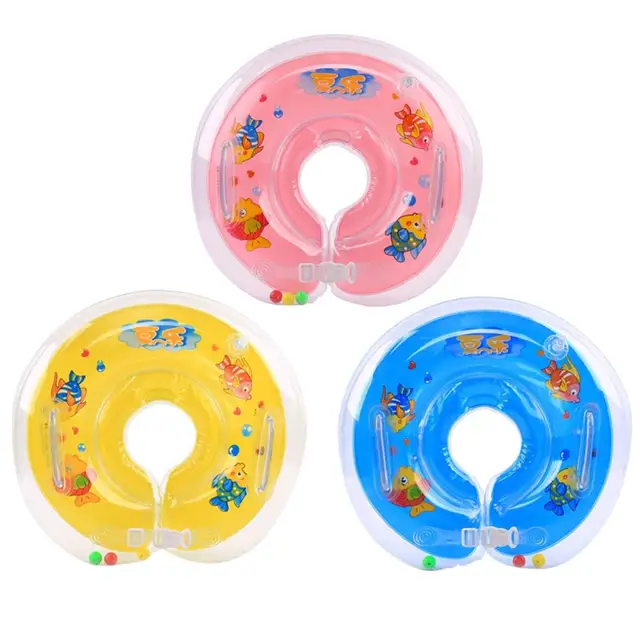Swimming Pool Kid Accessories Swim Neck Ring Baby Inflatable Float Ring Safety Infant Baby Neck Float Circle Bathing Accessories 2