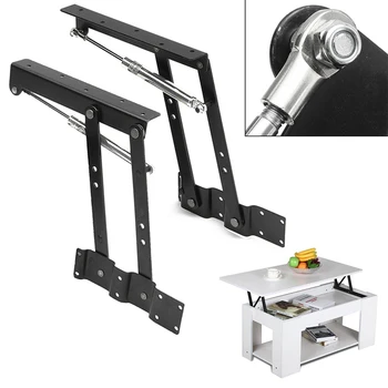 

2pcs Folding Spring Tea Table Hinge Furniture Lift Up Top Mechanism Hardware Lifting Rack Shelf For Coffee Computer Table