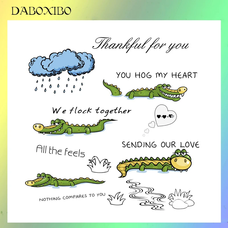 

DABOXIBO Cartoon Crocodile Cutting Dies Stencils For DIY Scrapbooking/Photo Album Decorative Embossing DIY Handcrafts