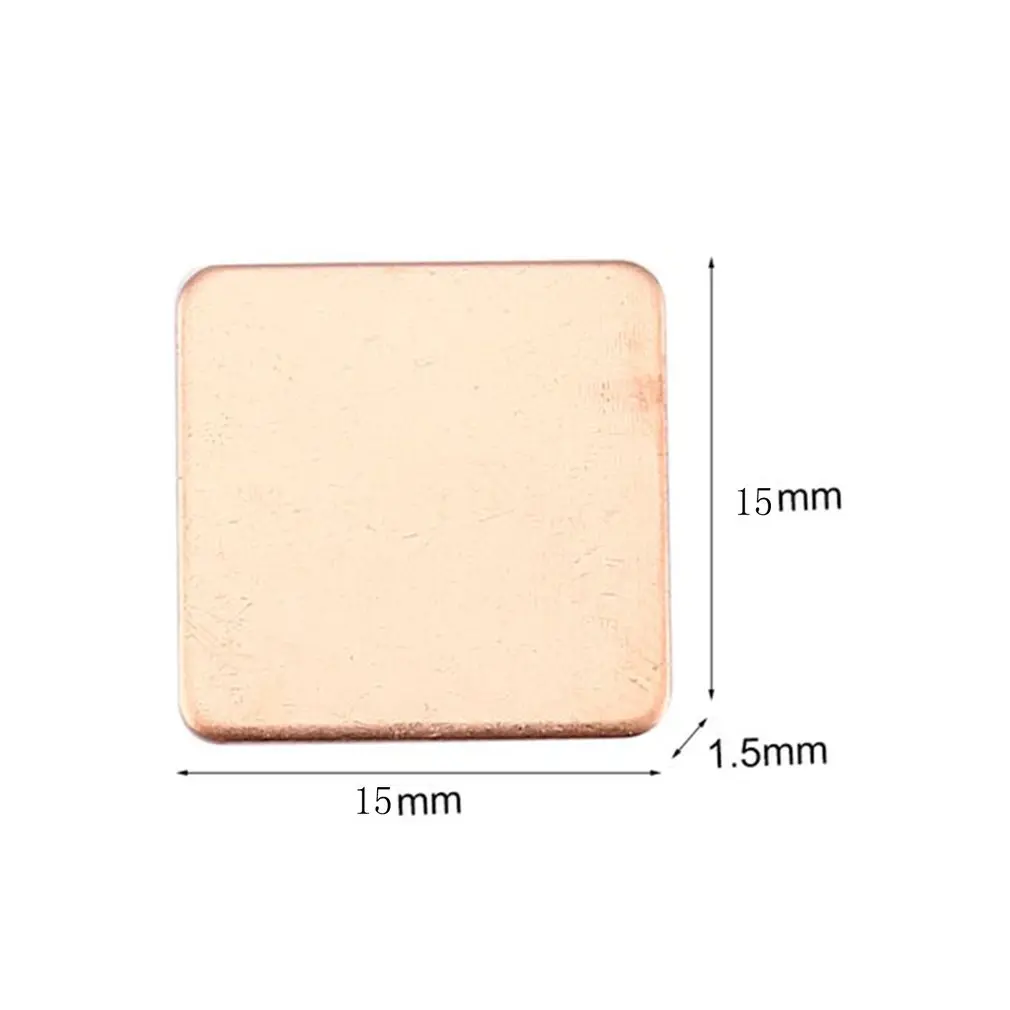 10pcs Pure Copper Heatsink Shim Thermal Pad Barrier for Laptop Graphics Card 20mmx20mm 0.3mm 0.5mm 0.8mm 1.0mm 1.2mm