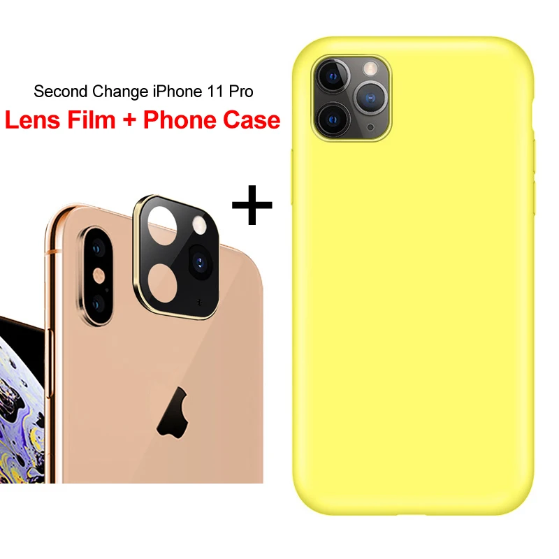 

Second Change For iPhone 11 Camera Lens + Phone Case for iPhone X XS MAX Second Change iPhone 11 Pro Ring Cover