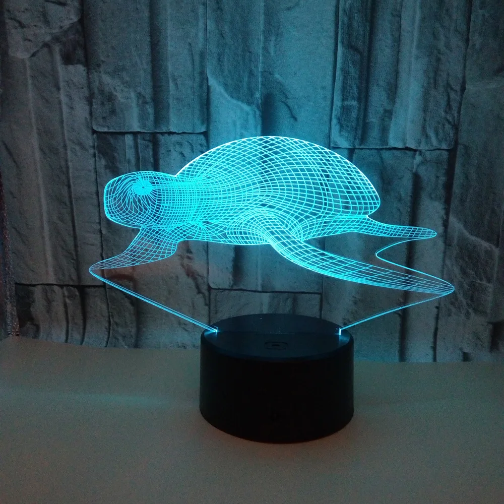 

New Style Turtles 3D Night Lamp Remote Control 3D Lamp Colorful Touch 3D LED Visual Lamp Atmosphere 3D Small Table Lamp