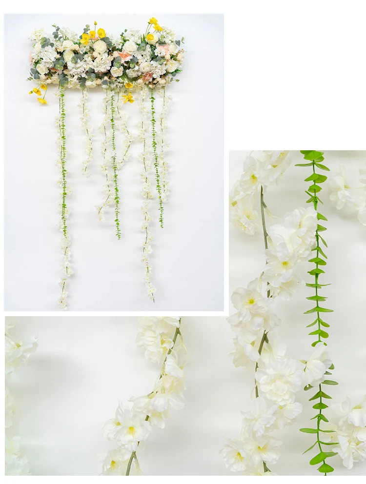 JAROWN Artificial Rose Flower Row Floral Arch Decor Wedding Main Table Decoration Wedding Background Wall Props Sztuczne Kwiaty (11)