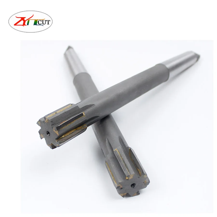 Morse MT2 MT3 MT4 10-50mm H7 High speed steel Carbide inlaid machine reamer with taper shank inlaid with tungsten steel reamer 4