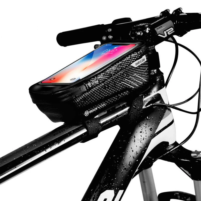 

YPAY Bike Bag 6.2 inch MTB Phone Holder Universal Rainproof Waterproof MTB Front Bag Mobile Phone Holder For iPhone X Samsung S9