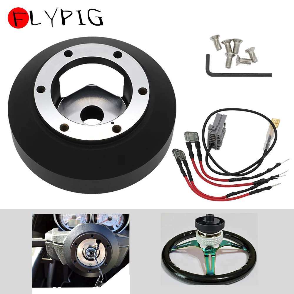 

Steering Wheel Hubs Adapter Boss Kit For Nissan/350Z/370Z NRG Steering Wheel 6-Hole Short Thin SRK-141H Quick Release