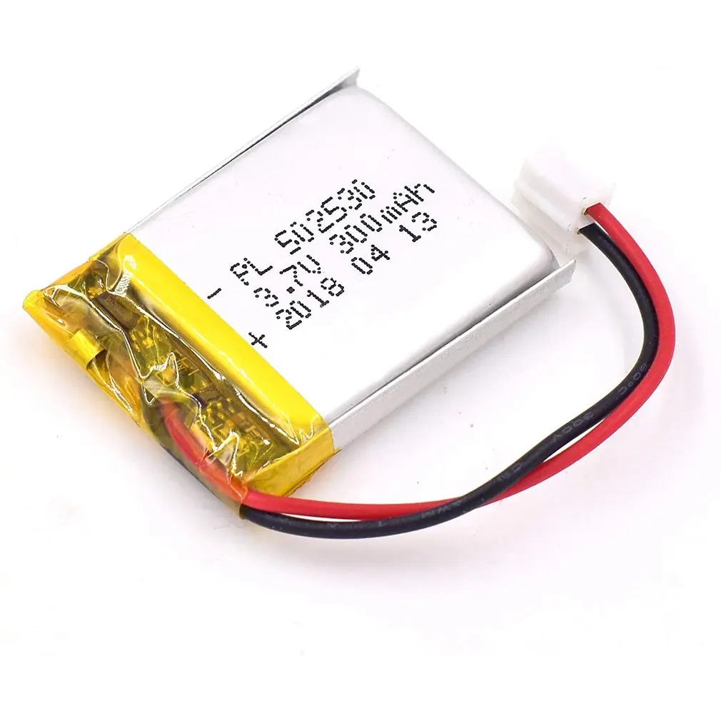 

3.7v 300mah 502530 2mm Terminal Battery Equipment Lipo Battery Rechargeable Lithium Polymer Ion Battery Pack
