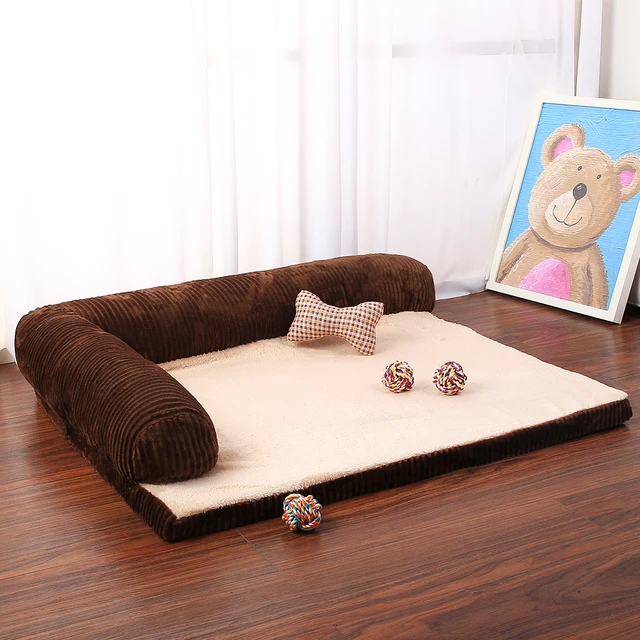 Dog Bed Sofa Pet Soft Cushion Mat Big Dog Kennel Puppy German Shepherd L Shaped Couch For Small Medium Dogs 3