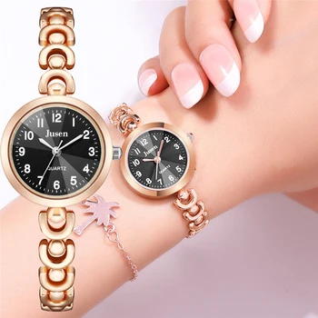 

Rhinestone Trendy Women Watch Blue Dial Number Female Bracelet Brand Luxury Quartz Belt WristWatch Clock Relogio Feminino