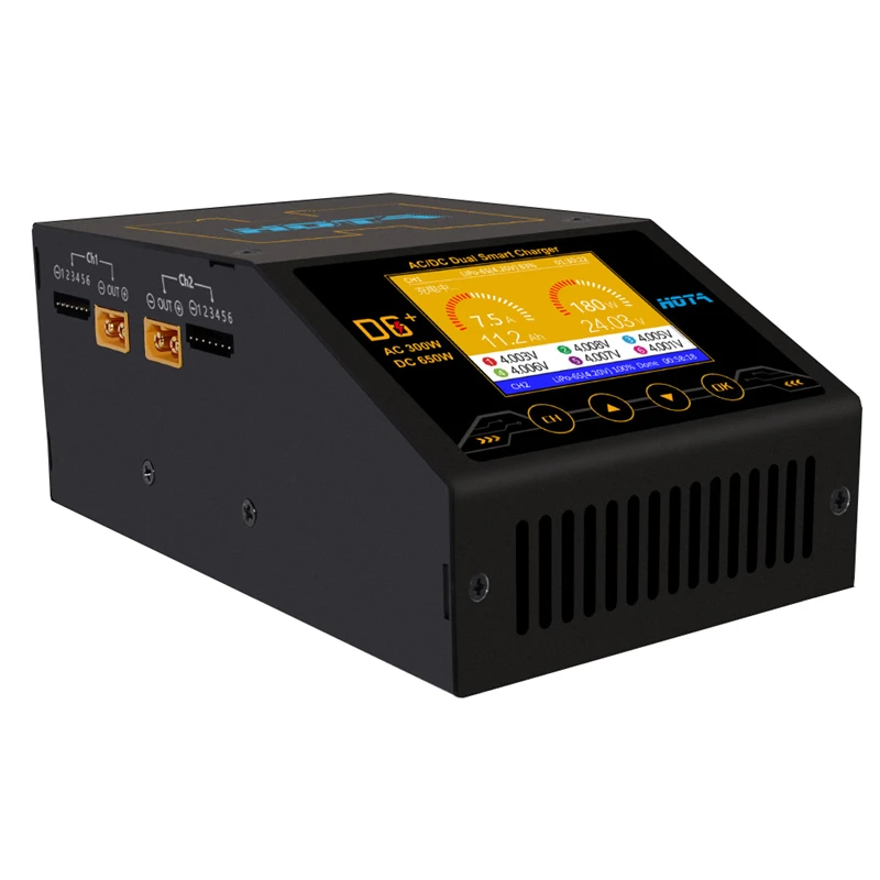 HOTA D6+ AC/DC двойное умное зарядное устройство баланс батареи зарядное устройство приложение контроллер 1~ 6S LiHv/LiPo/LiFe/Lilon/Lixx 1~ 16S NiZn/Nicd/NiMH батарея