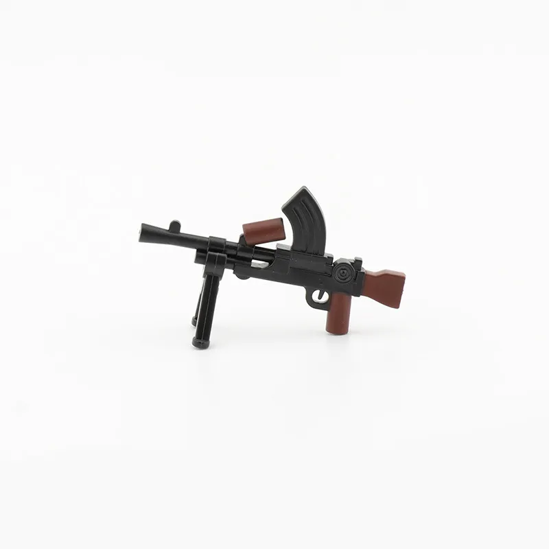 5/10 WW2 Soldiers Weapon Building Block Accessories Two-color Printing Machine Rifle Submachine Sniper Guns Military Bricks C238 2
