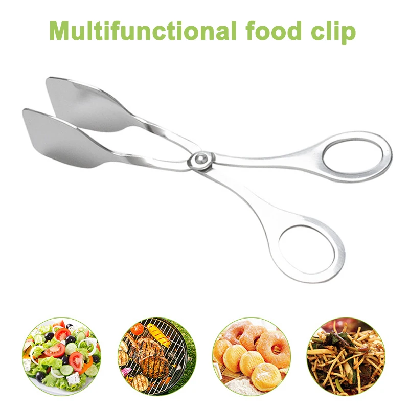 Нержавеющая сталь Сервировочные щипцы для салата Scissor Buffet вечерние щипцы для торта, кухонные инструменты, магазин UYT