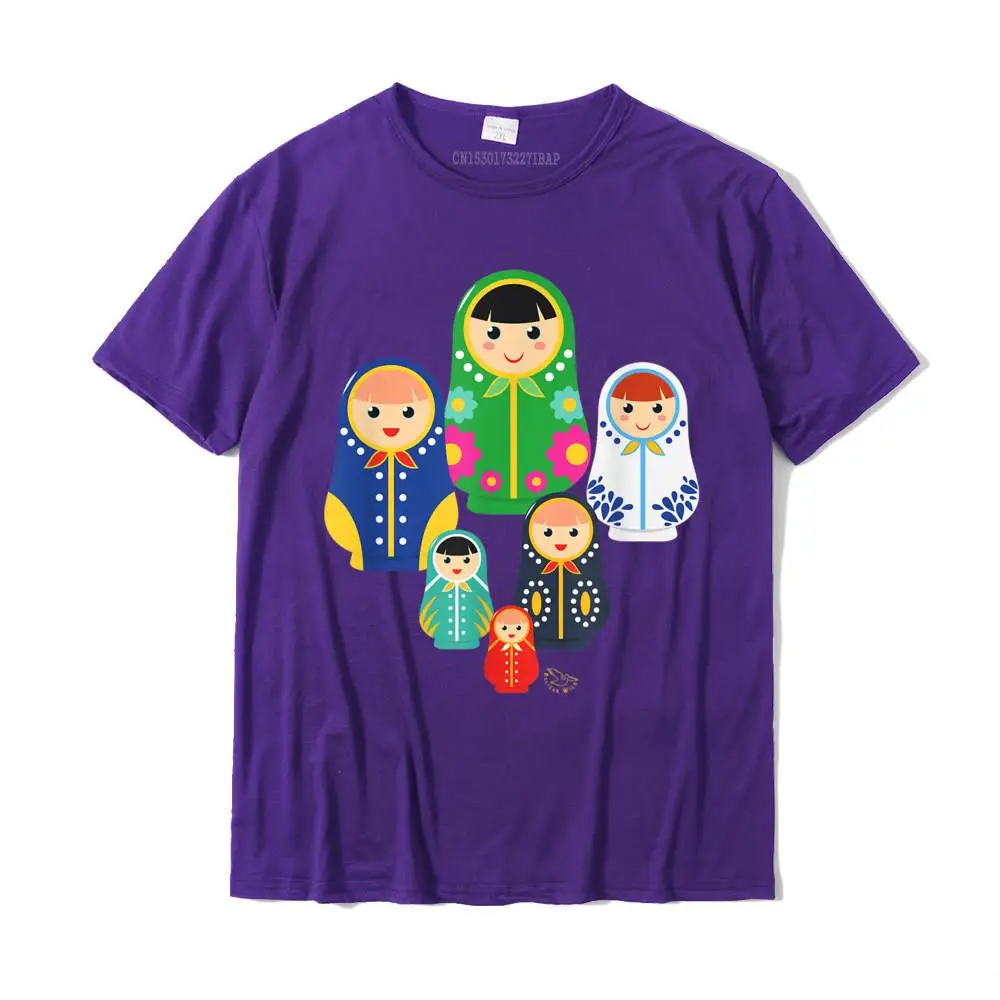 Boy Newest Comics Tops T Shirt O Neck Fall 100% Cotton Top T-shirts comfortable Short Sleeve Normal Tops T Shirt Matryoshka Russian Nesting Dolls Russia Gift T-Shirt__29874 purple