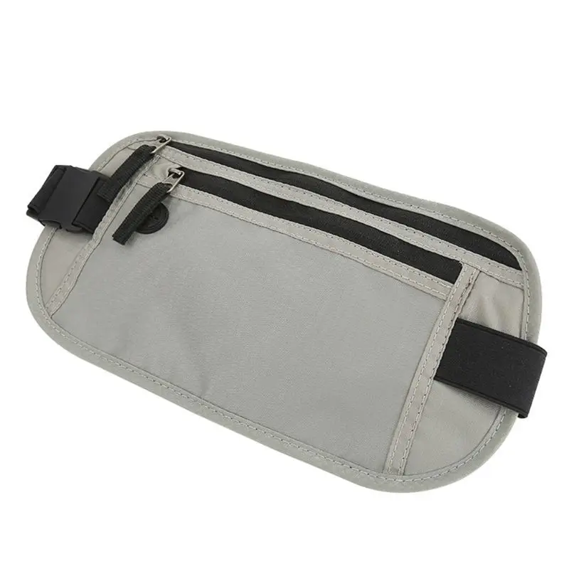 Мода унисекс RFID Блокировка тонкая талия поясная сумка для мужчин и женщин бег спортивный ремень телефон сумка для путешествий Хип Бум